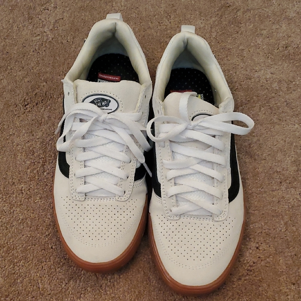 Vans Men's White and Black Sneakers